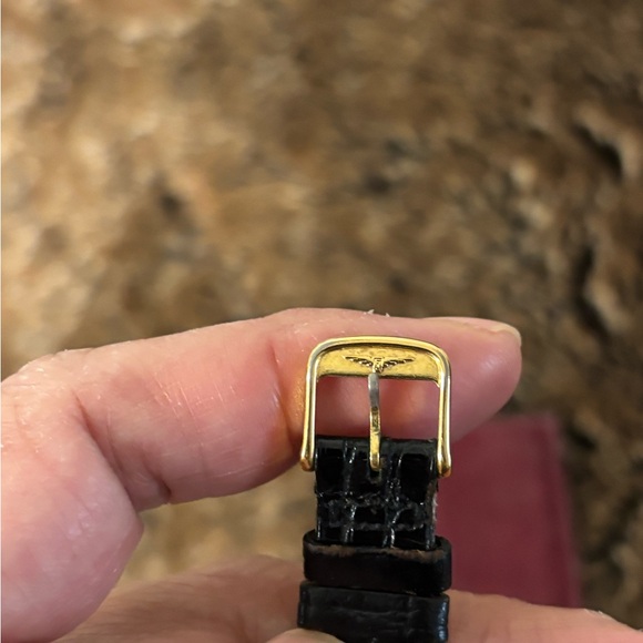 Longines Gold Case with Black Strap Ladies Watch - Picture 3 of 13